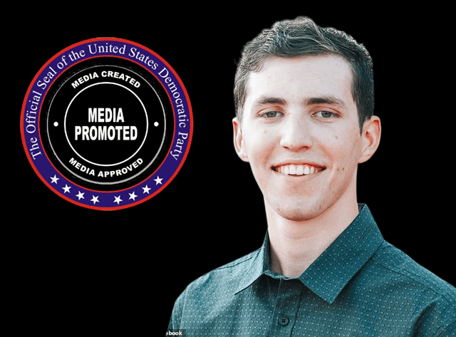 Official seal of U.S. Democratic Party political disclosure, media promoted badge with American flag elements for One Citizen Speaking website.