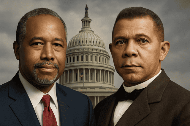 Black politicians, civil rights leaders, and advocates standing in front of the U.S. Capitol building, representing advocacy for justice, equality, and political engagement.