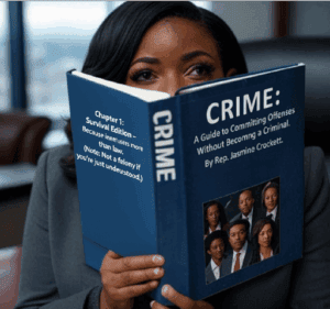 Crime crime guide book crime offenses criminal justice legal book cover people reading law crime guidebook for understanding criminal offenses and legal consequences.
