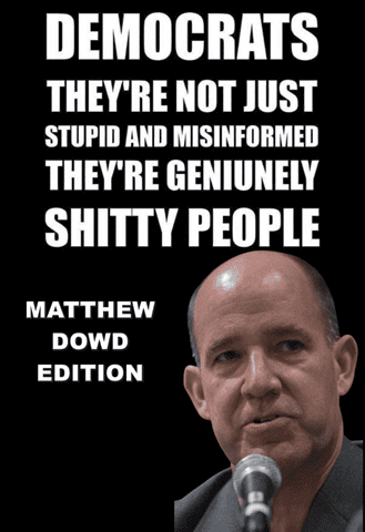 DMV political commentary criticizing Democrats as uneducated and unfairly labeled as bad people, featuring Matthew Dowd.