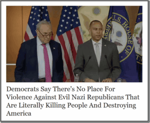Alt text only: US Congress members at a press conference addressing violence claims against Nazi Republicans, highlighting political tensions and national security issues.
