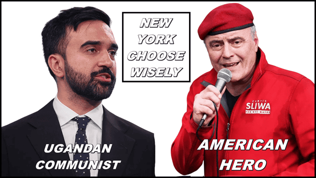 Ugandan communist and American hero confronting political choices in New York, emphasizing wise voting decisions.