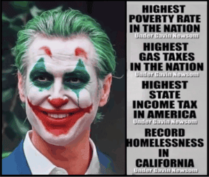 Clown with green hair and face paint, depicting political satire and social commentary, promoting One Citizen Speaking website with a focus on government issues and public policy realities.