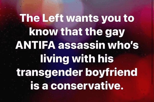 Gay ANTIFA activist standing with transgender boyfriend, controversial political message about left-wing views and conservative values, from One Citizen Speaking website.