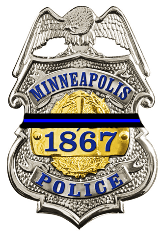 Minneapolis Police badge featuring an eagle emblem, established in 1867, representing law enforcement authority and community protection in Minneapolis, Minnesota.