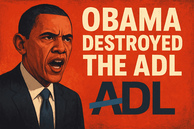 Obama destroyed the adl message illustration, political satire, and critique of media influence on politics.