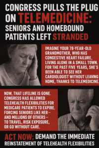 Emergency telemedicine care for seniors and grandparents during the pandemic, highlighting issues of loneliness, healthcare access, and the urgent need for telehealth reforms.