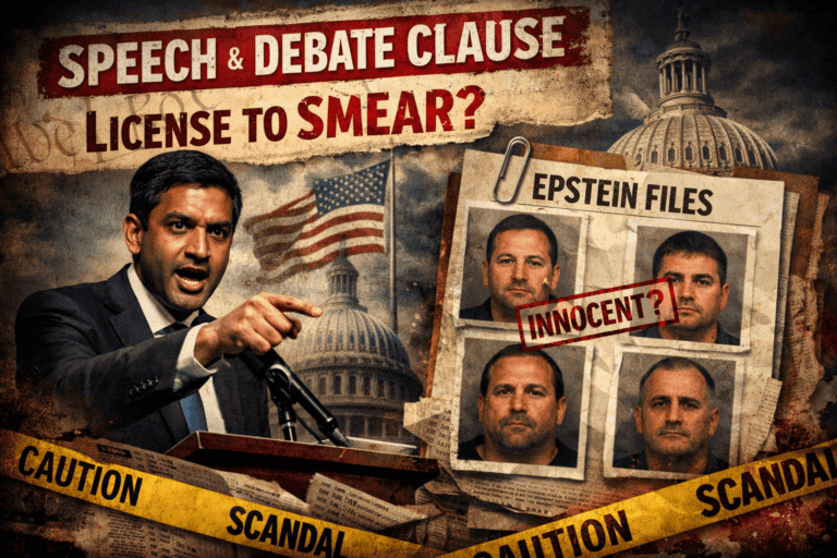 License To Smear? How Congress Turns &ldquo;Speech And Debate&rdquo; Into A Free Pass For Character Assassination