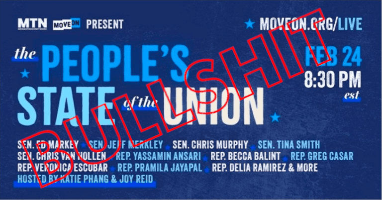 People’s State of the Union — A Parallel Progressive Communist Democrat Rally