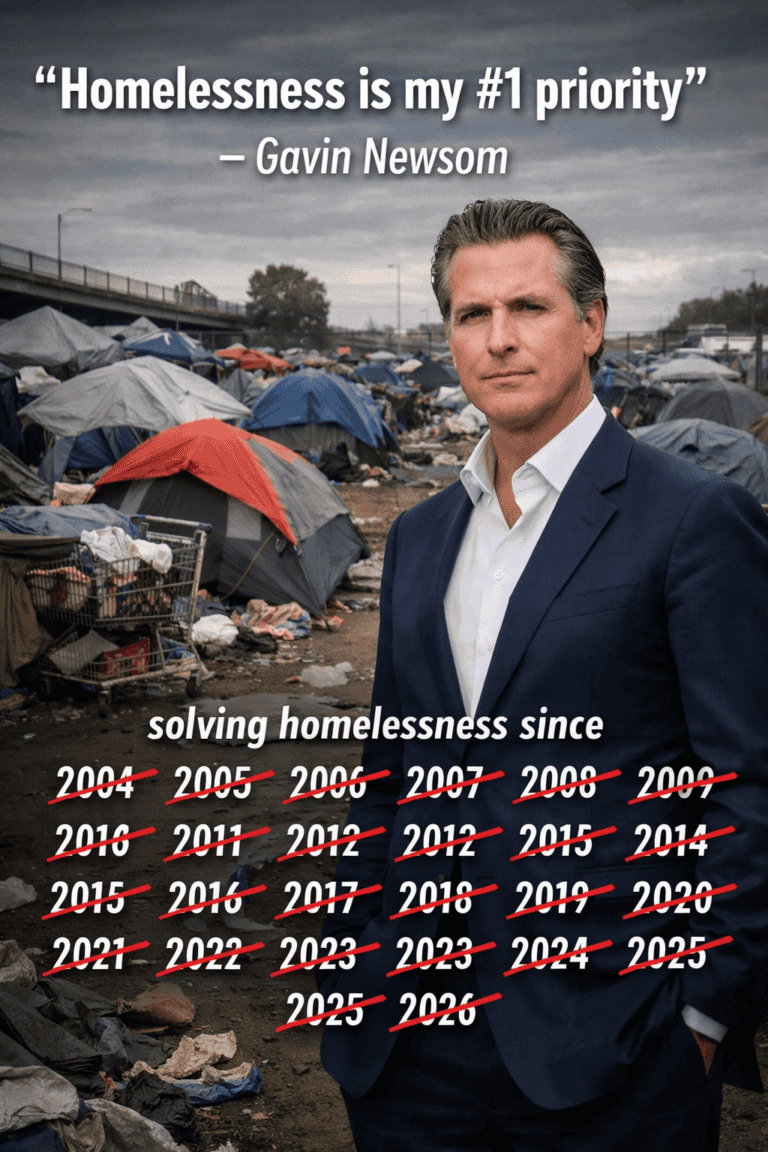 $24 Billion, More Tents, And Now He Wants the White House? Gavin Newsom’s Homelessness Leadership Failure